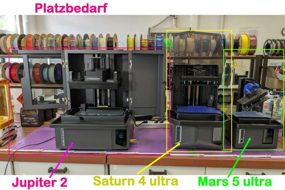 Elegoo Jupiter 2 59 Elegoo Jupiter 2 im Größenvergleich