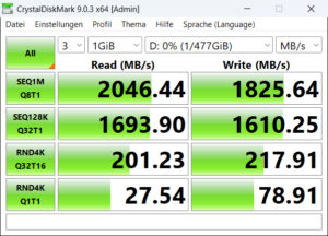 Test Geekom M16 SSD bench 2 Test Geekom M16 SSD bench 2