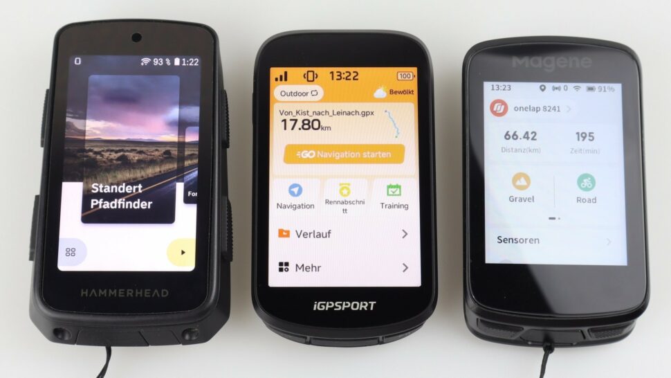 iGPSPORT BSC500 Test Drei Geraete Display 1 iGPSPORT BSC500 Test Drei Geraete Display 1