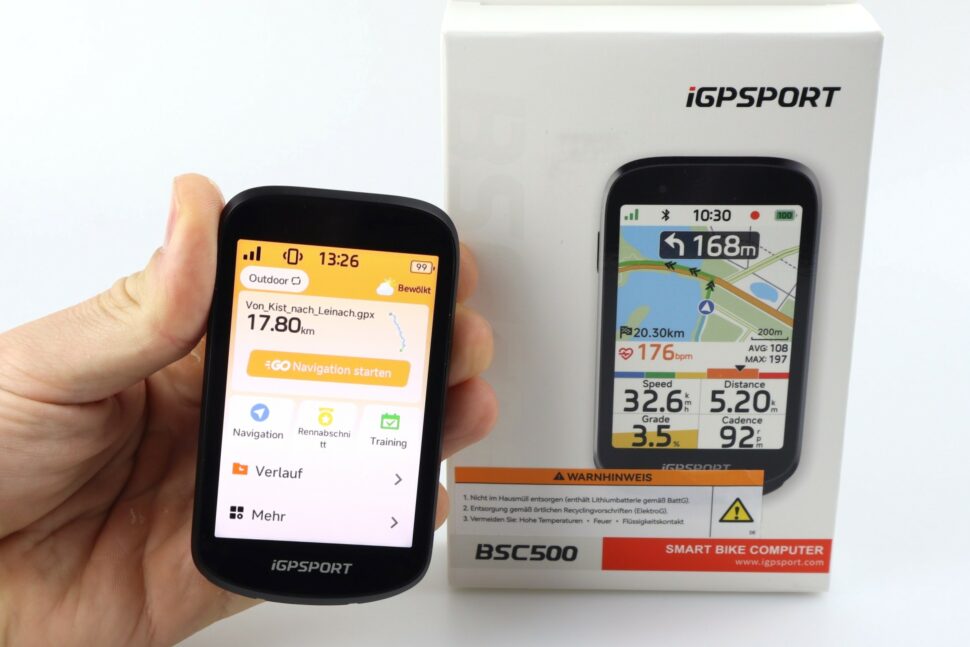 iGPSPORT BSC500 Test In Hand vor Verpackung 2 iGPSPORT BSC500 Test In Hand vor Verpackung 2