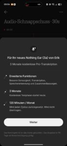 Nothing Ear 3a Test Screenshot Audioschnappschuss 2 Nothing Ear 3a Test Screenshot Audioschnappschuss 2