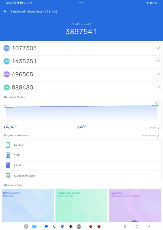 OnePlus Pad 4 Antutu v11 OnePlus Pad 4 Antutu v11
