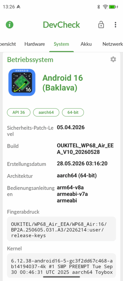 Oukitel WP68 Air Android 16 2 Oukitel WP68 Air Android 16 2