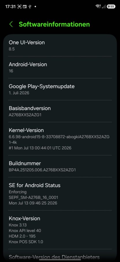 Samsung Galaxy A27 5G Test System 14 Samsung Galaxy A27 5G Test System 14
