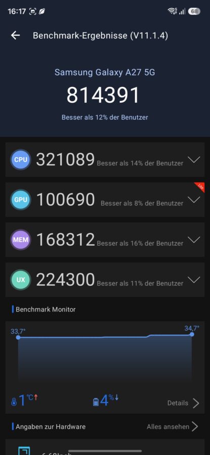 Samsung Galaxy A27 Test Benchmarks 11 Samsung Galaxy A27 Test Benchmarks 11