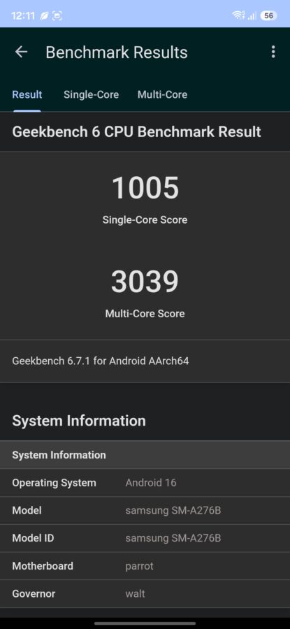 Samsung Galaxy A27 Test Benchmarks 13 Samsung Galaxy A27 Test Benchmarks 13