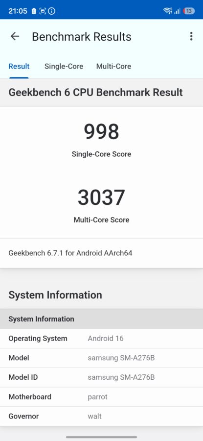 Samsung Galaxy A27 Test Benchmarks 6 Samsung Galaxy A27 Test Benchmarks 6