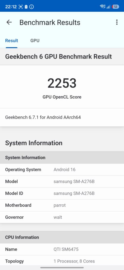 Samsung Galaxy A27 Test Benchmarks 7 Samsung Galaxy A27 Test Benchmarks 7