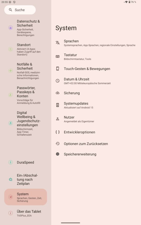 Test Teclast T65Plus System 3 Test Teclast T65Plus System 3