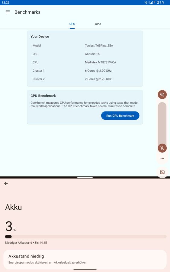 Test Teclast T65Plus System 5 Test Teclast T65Plus System 5