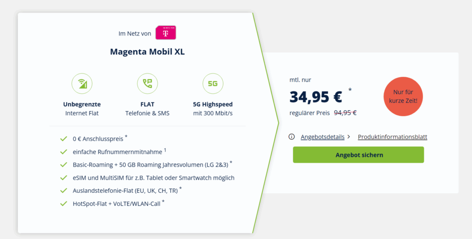Telekom Magenta XL Angebot Telekom Magenta XL Angebot
