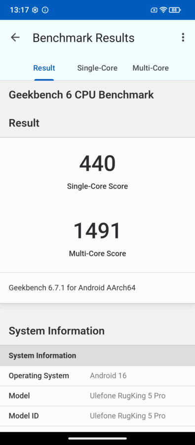 Ulefone RugKing 5 Pro Leistung 4 Ulefone RugKing 5 Pro Leistung 4
