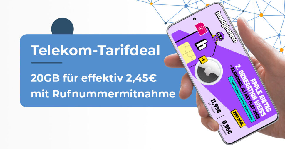 Handyhelden 20GB Telekom Juli 2026 Hero Handyhelden 20GB Telekom Juli 2026 Hero