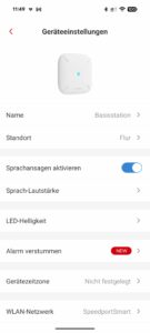 X Sense App Geraeteeinstellungen Basisstation 1 Test X Sense App Geraeteeinstellungen Basisstation 1 Test