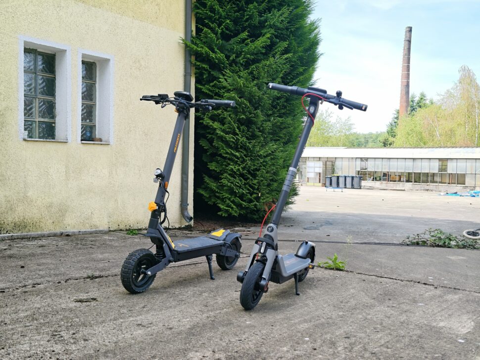 ausom l1 abe ninebot e3 pro d nebeneinander seitenansicht Ausom L1 ABE und Ninebot E3 Pro D nebeneinander in der Seitenansicht