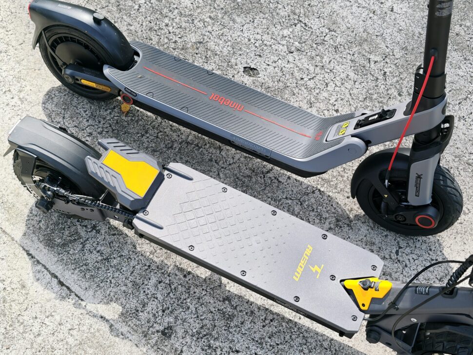 ausom l1 abe ninebot e3 pro d trittbretter im vergleich Trittbretter von Ausom L1 ABE und Ninebot E3 Pro D im Vergleich