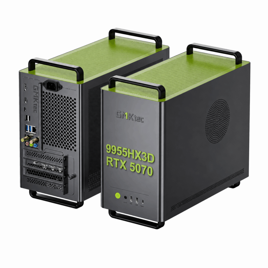 gmktec neo x1 pro vorder rueckseite GMKtec NEO-X1 Pro Vorderseite und Anschlüsse