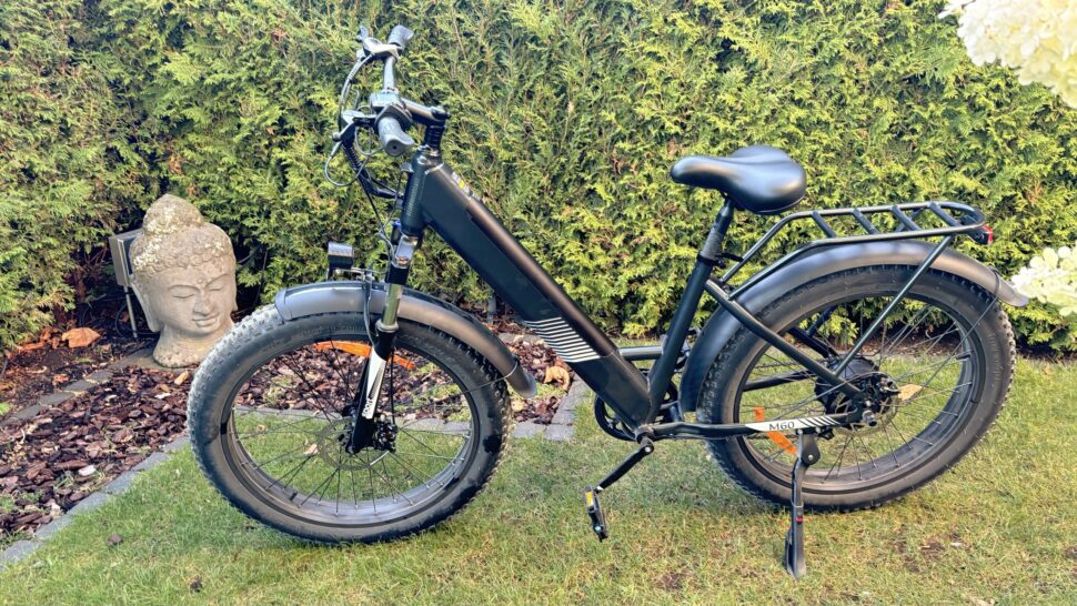 isinwheel m60 seitenansicht garten Isinwheel M60 Test: Fat-Tire-E-Bike in der Seitenansicht