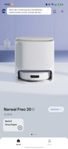 Narwal Freo 20 Test Screenshot App Narwal Freo 20 Test Screenshot App