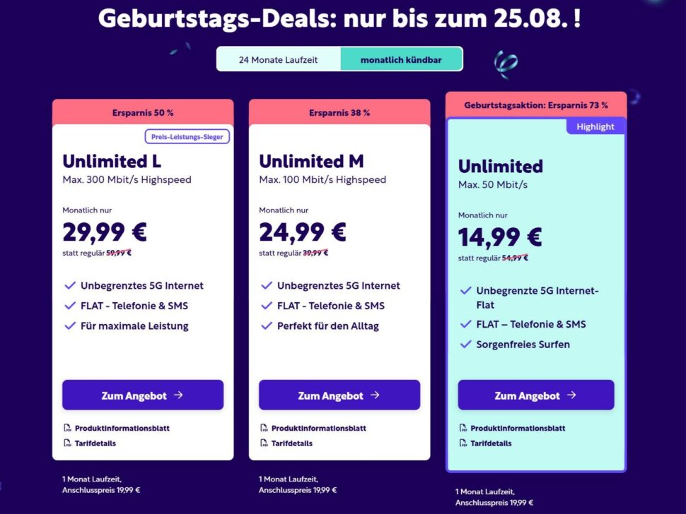 Unlimited Mobile Angebote August 2026 1 Unlimited Mobile Angebote August 2026 1