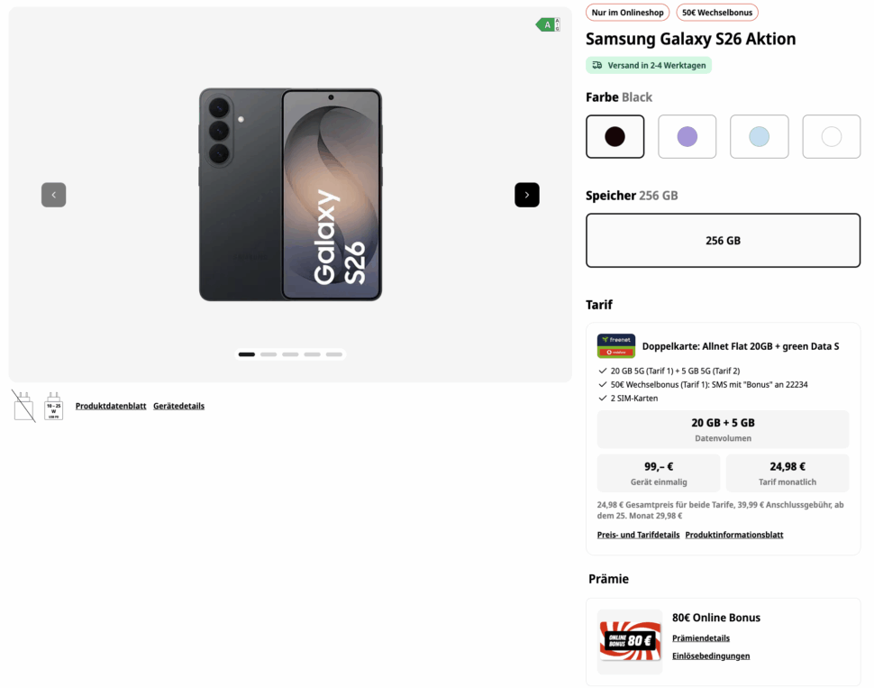 samsung galaxy s26 doppelkarte kostenrechnung samsung galaxy s26 doppelkarte kostenrechnung