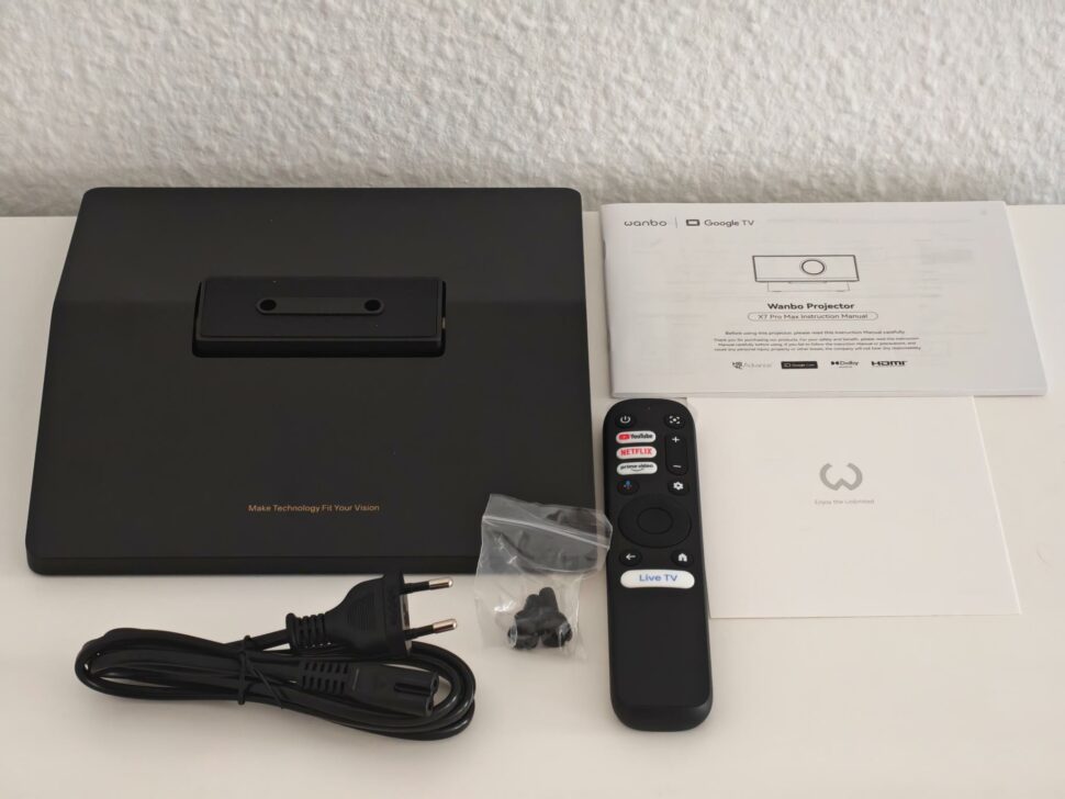 Wanbo X7 Pro Max Lieferumfang 1 Wanbo X7 Pro Max Lieferumfang 1