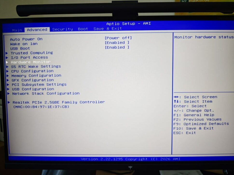 GMKtec NEO X1 Pro BIOS Advanced GMKtec NEO X1 Pro BIOS Advanced