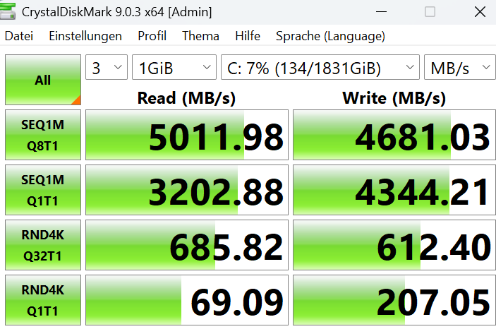GMKtec NEO X1 Pro CrystalDiskMark SSD GMKtec NEO X1 Pro CrystalDiskMark SSD