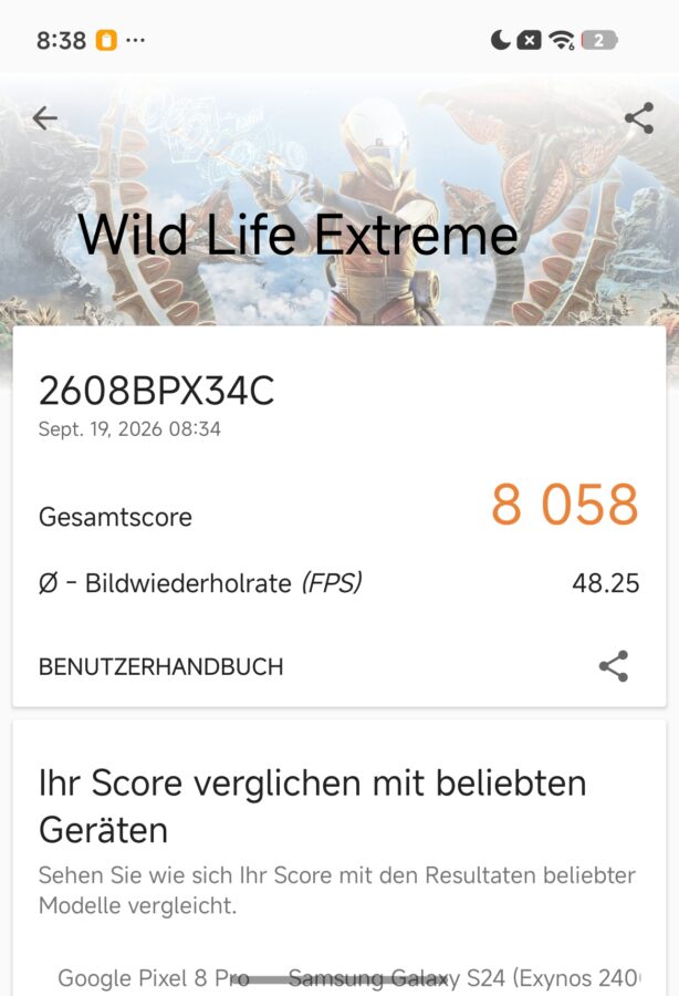 Xiaomi 18 Fold 3DMark Wild Life Extreme Xiaomi 18 Fold 3DMark Wild Life Extreme