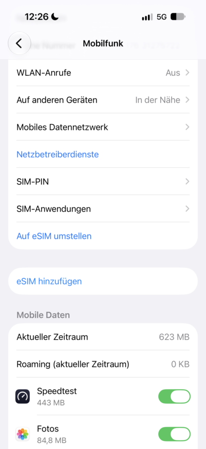 apple iphone 18 pro sim settings esim Apple iPhone 18 Pro Screenshot