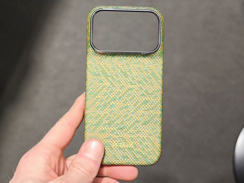 pitaka huelle iphone 18 pro gelb gruen gewebe PITAKA Aramid-Hülle für das iPhone 18 Pro