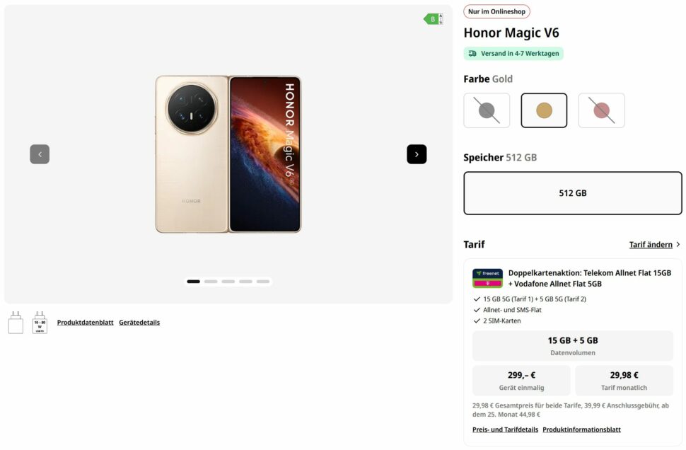 Vertragsdeal Honor Magic V6 MediaMarkt Sep 2026 Vertragsdeal Honor Magic V6 MediaMarkt Sep 2026