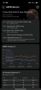 Huawei Watch D3 Test Screenshot App ABPM Bericht 24h Huawei Watch D3 Test Screenshot App ABPM Bericht 24h
