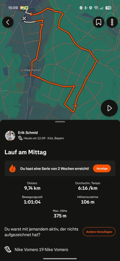 Huawei Watch D3 Test Screenshot App Lauf1 Strava Vergleich Huawei Watch D3 Test Screenshot App Lauf1 Strava Vergleich