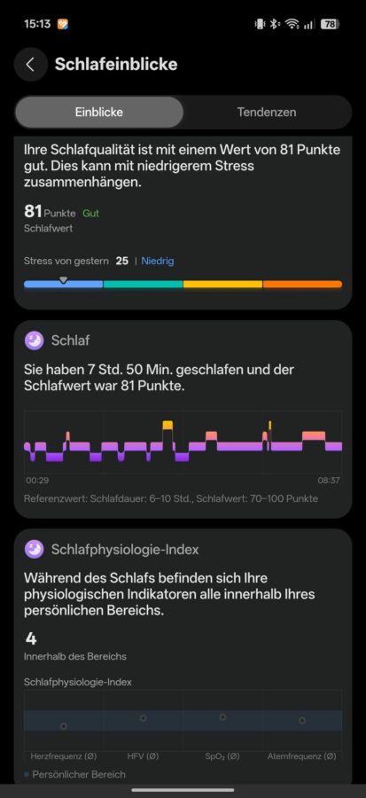 Huawei Watch D3 Test Screenshot App Schlafeinblicke Huawei Watch D3 Test Screenshot App Schlafeinblicke