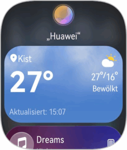 Huawei Watch D3 Test Screenshot Uhr Widget Wetter Huawei Watch D3 Test Screenshot Uhr Widget Wetter