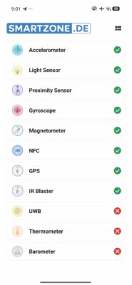 Redmi Note 17 Pro 5G Test Screenshot Sensoren Redmi Note 17 Pro 5G Test Screenshot Sensoren