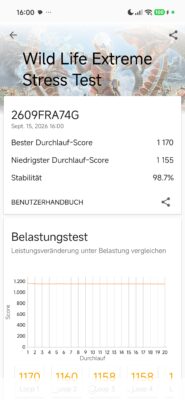 redmi note 17 pro max 3dmark wild life extreme stress test Redmi Note 17 Pro Max 5G Screenshot
