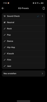 Sennheiser Momentum True Wireless 5 Test Screenshot 10 EQ Presets Sennheiser Momentum True Wireless 5 Test Screenshot 10 EQ Presets