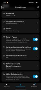 Sennheiser Momentum True Wireless 5 Test Screenshot 12 Einstellungen Sennheiser Momentum True Wireless 5 Test Screenshot 12 Einstellungen