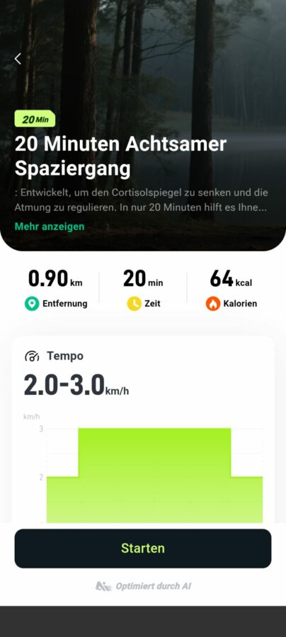 UREVO APP 1 UREVO-App Trainingsübersicht