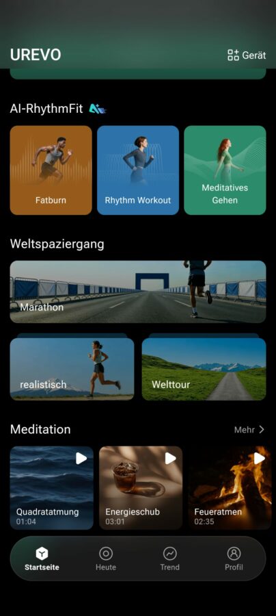 UREVO APP 3 UREVO-App Trainingsprogramme