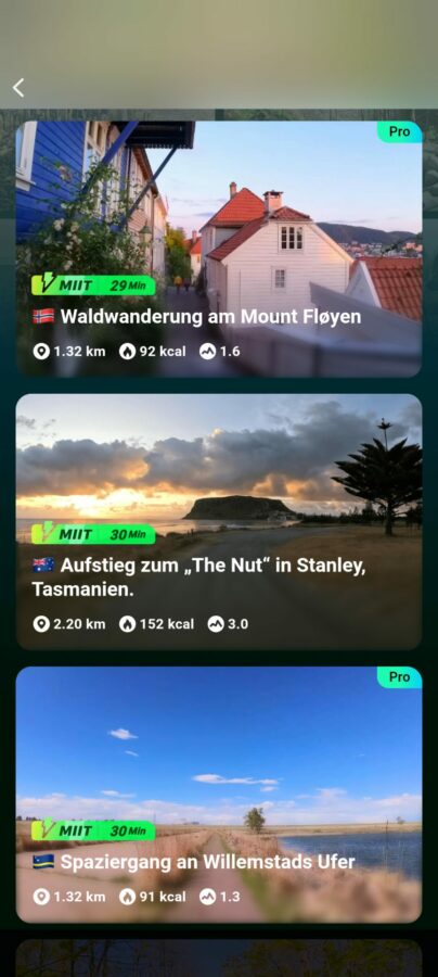 UREVO APP 5 UREVO-App virtuelle Strecken