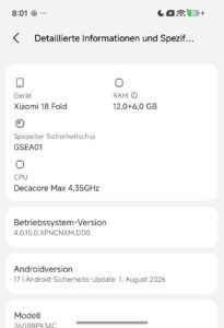 Xiaomi 18 Fold Device Info Xiaomi 18 Fold Device Info