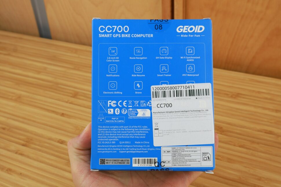 GEOID CC700 Verpackung Rueckseite GEOID CC700 Verpackung Rueckseite