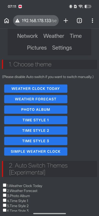 GeekMagic Ultra Weboberflaeche Themes GeekMagic Ultra Weboberflaeche Themes