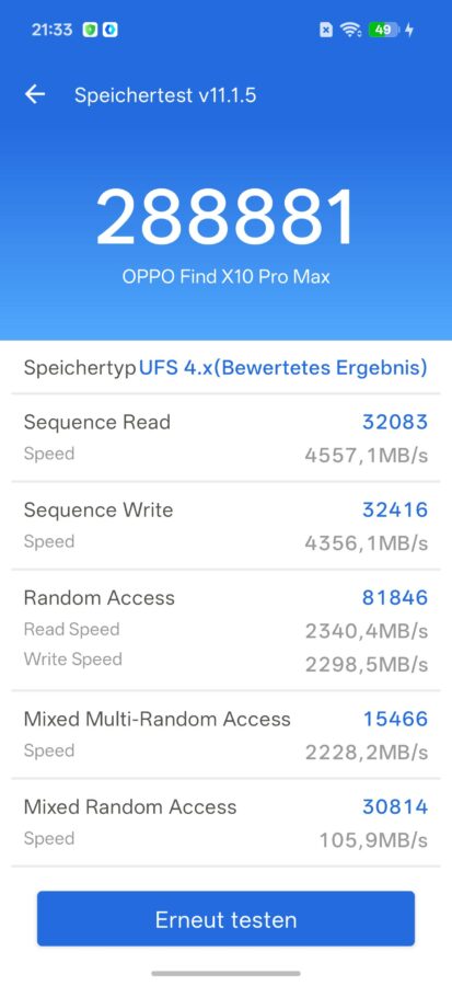 Oppo Find X10 Pro Max Antutu Storage Test Oppo Find X10 Pro Max Antutu Storage Test