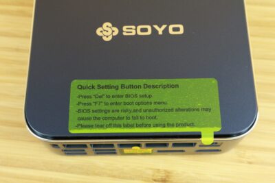 SOYO M5 Hinweis Aufkleber BIOS SOYO M5 Hinweis Aufkleber BIOS