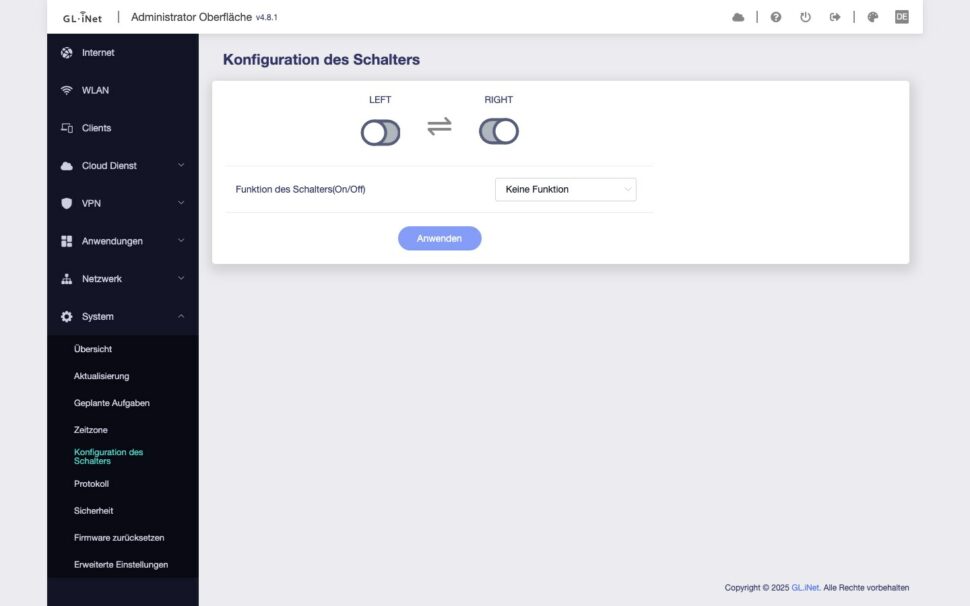 glinet beryl ax mode switch settings glinet beryl ax mode switch settings