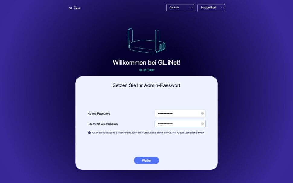 glinet beryl ax setup admin password glinet beryl ax setup admin password
